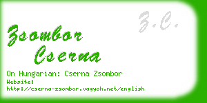 zsombor cserna business card